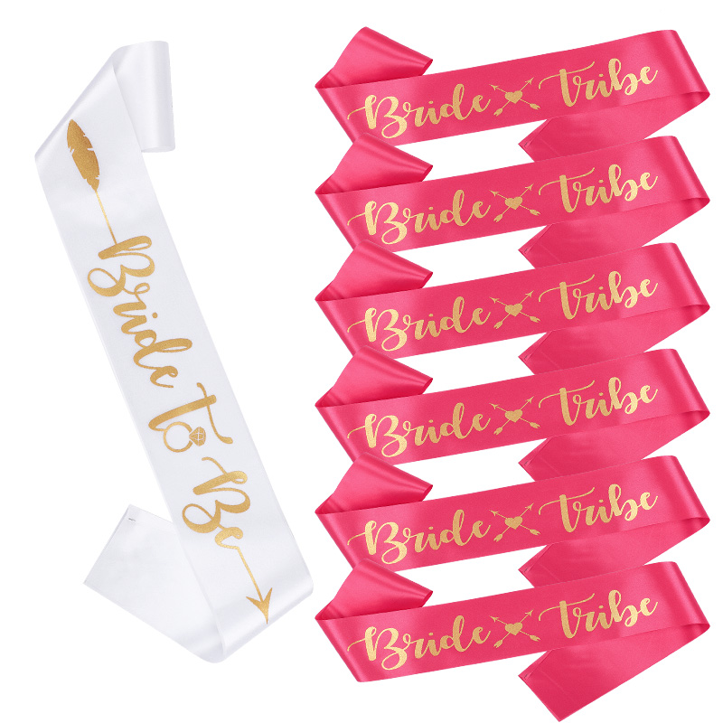Bride Tribe Sash - Bride Tribe Brautjungfern-Schärpen-Set für Brautparty-Dekorationen, Hochzeitsgeschenke,