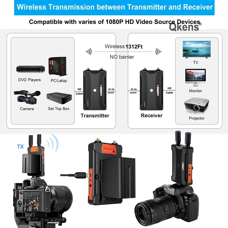 Wedding Support - 400m Drahtlose Videoübertragung Bildsender Empfänger HDMI-Extender