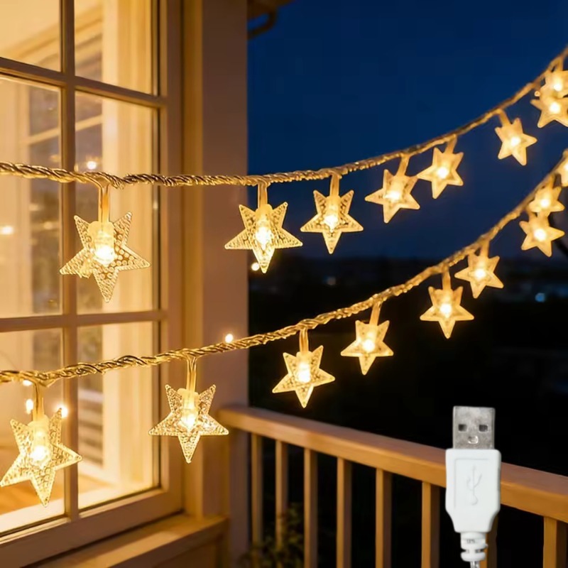 Wedding Power Supply - 10/20/40/80 LED-Sternenlichterkette mit USB-Stromversorgung, Märchenhafte Beleuchtung