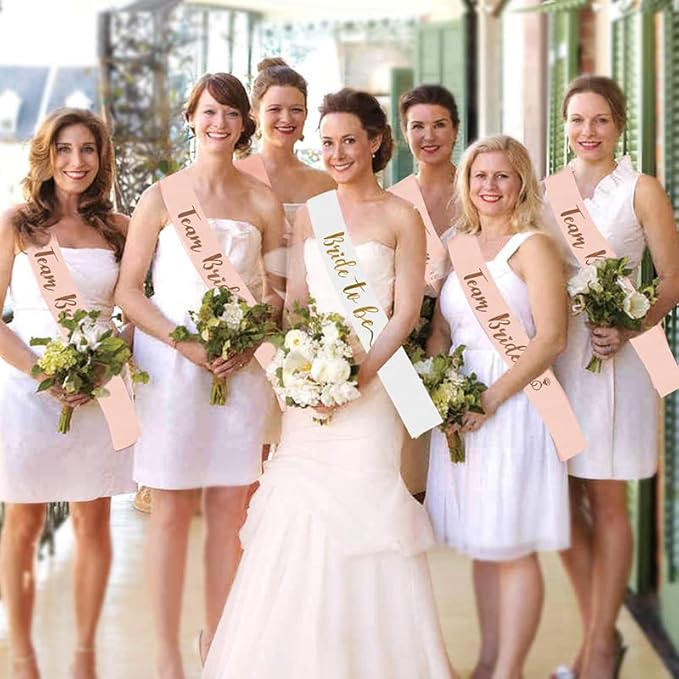 25 Stück/Set roségoldene Schle – Bride Tribe Sash Bewertung und Preis