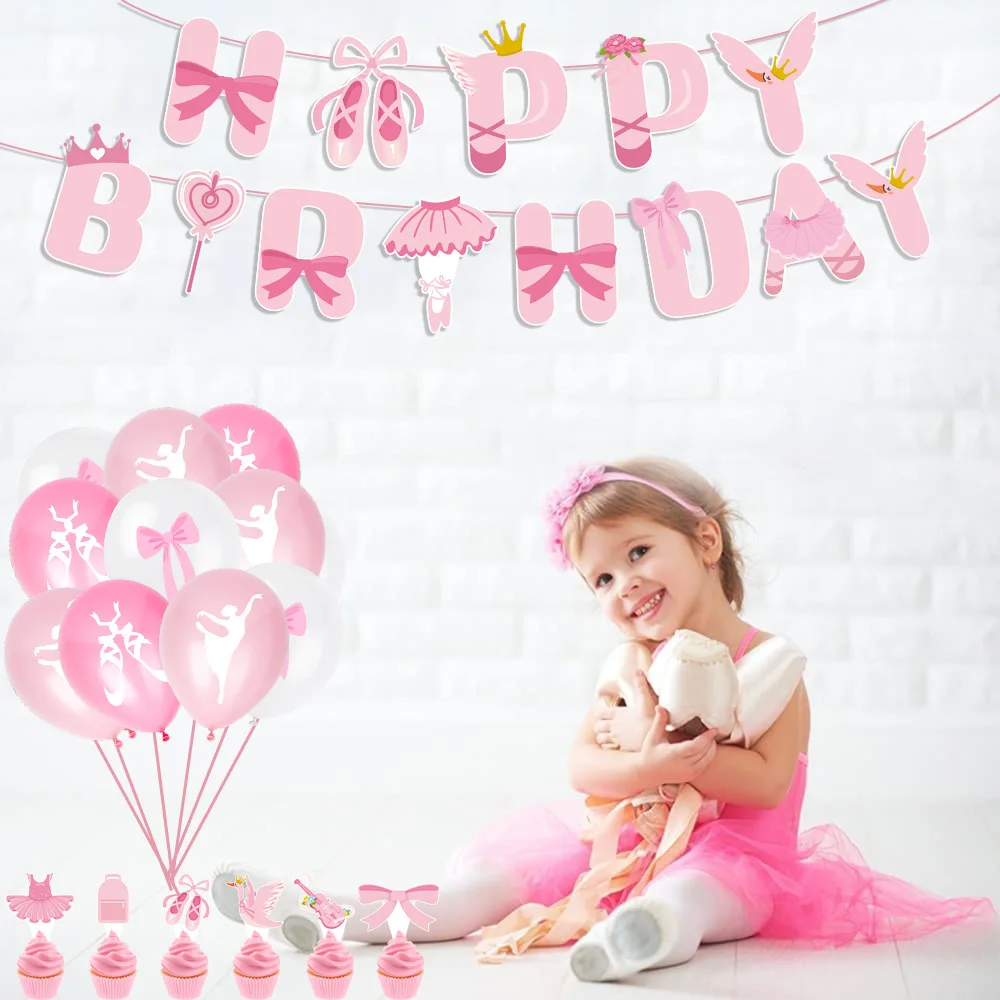 Rosa Ballerina-Ballettmädchen, – Confetti Balloon Set Bewertung und Preis