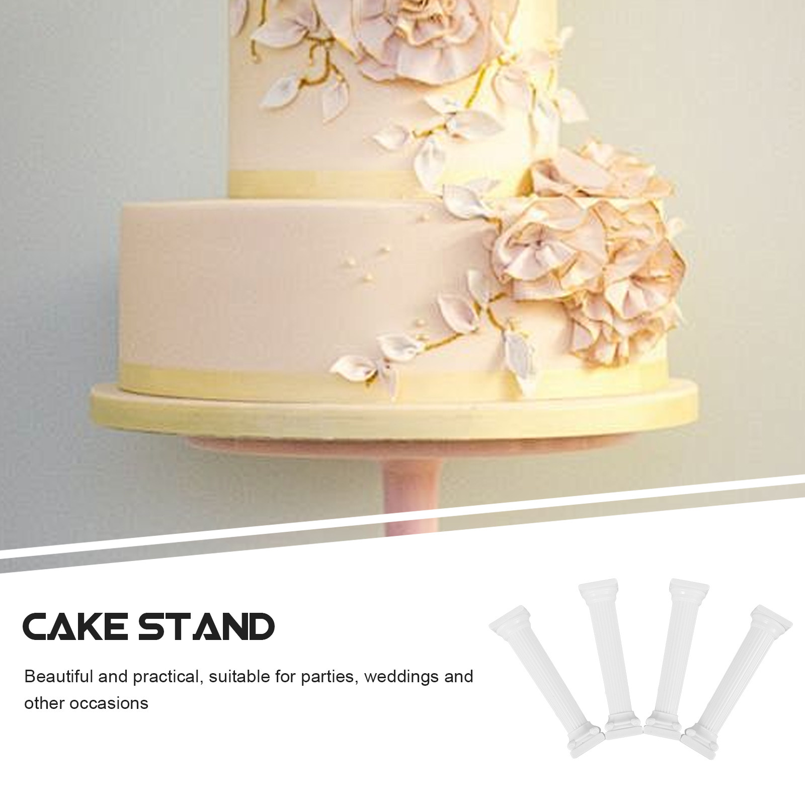 4 Stück Kuchensäulen, römische – Wedding Support Bewertung und Preis