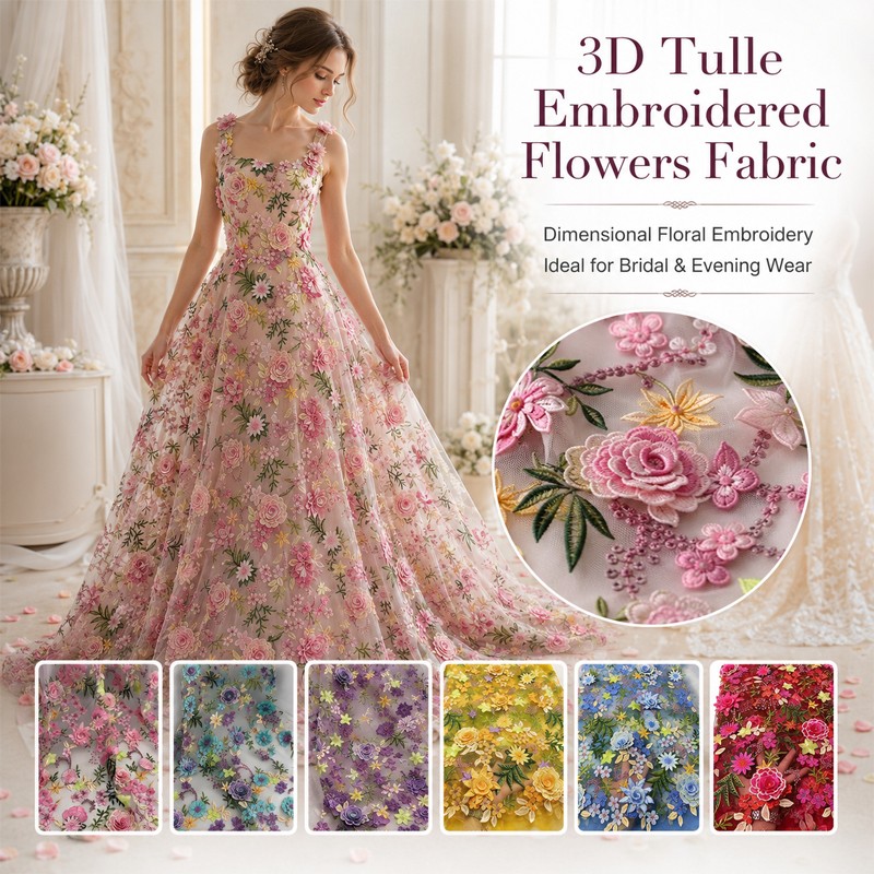 90x130cm 3D Blumenbestickter T – Wedding Dress Supply Bewertung und Preis